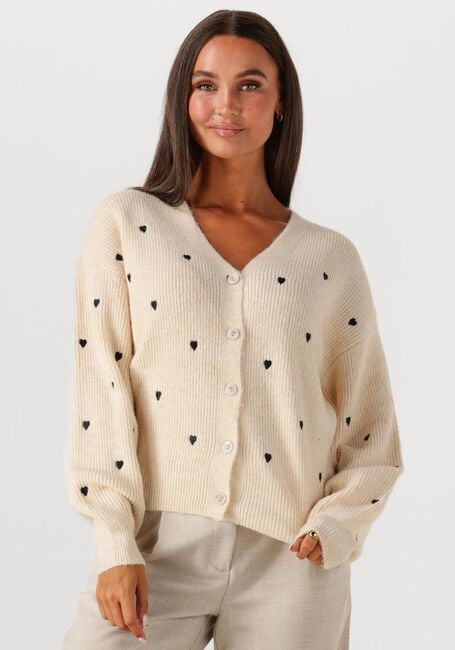 Creme Y.A.S. Vest YASBOW LS EMBROIDED KNIT CARDIGAN - large