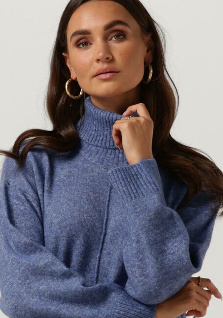 OBJECT Robe midi ABBIE L/S KNIT DRESS en bleu - large