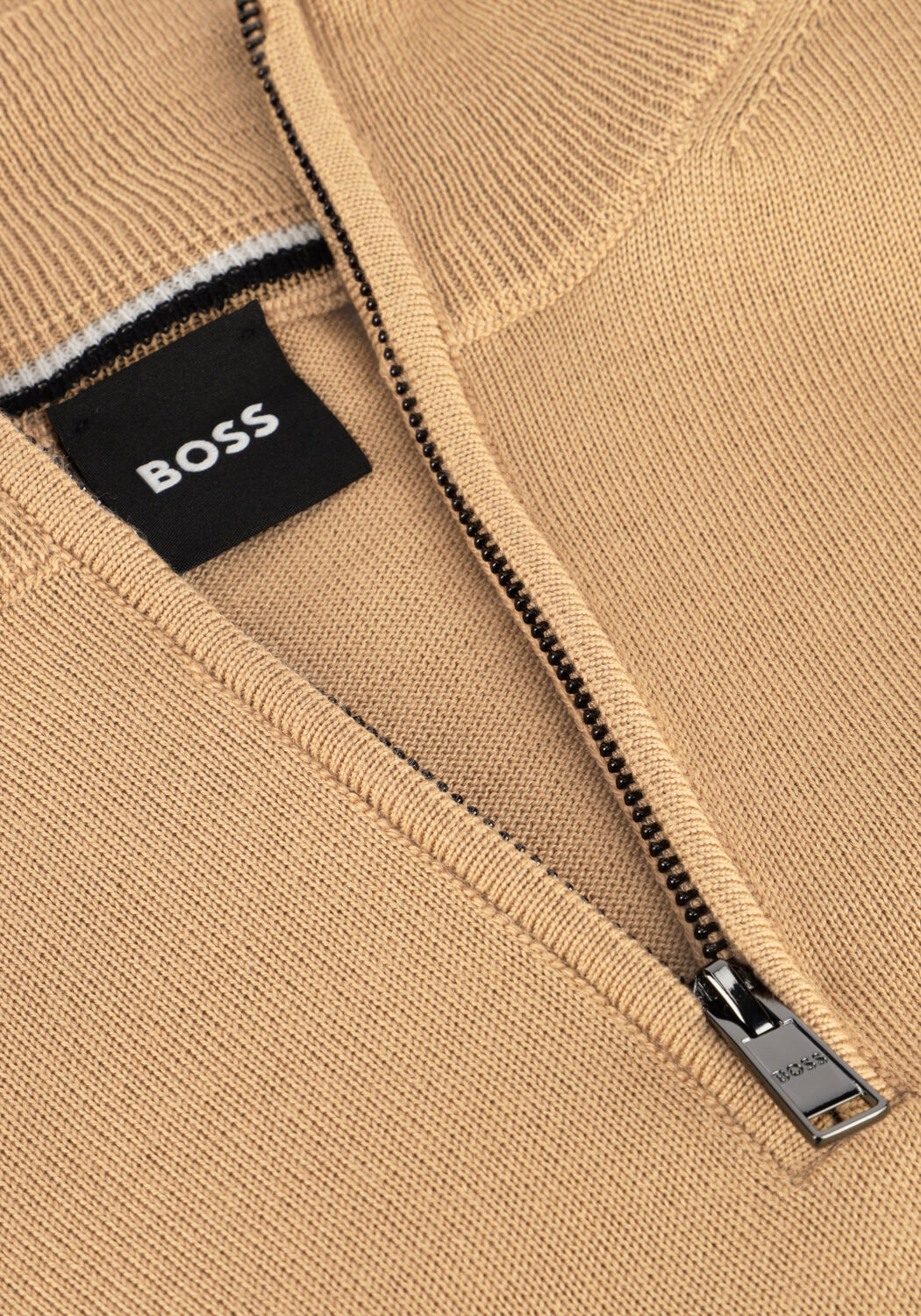 BOSS BLACK Pull EBENJI en beige - large