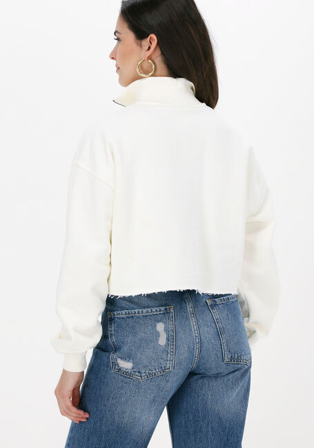 COLOURFUL REBEL Pull REBELLES CROPPED HIGH NECK ZIP SWEAT en blanc - large