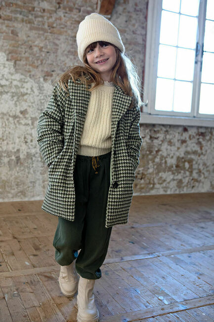 Groene LIKE FLO Jack FLO GIRLS WOOL MAXI JACKET - large