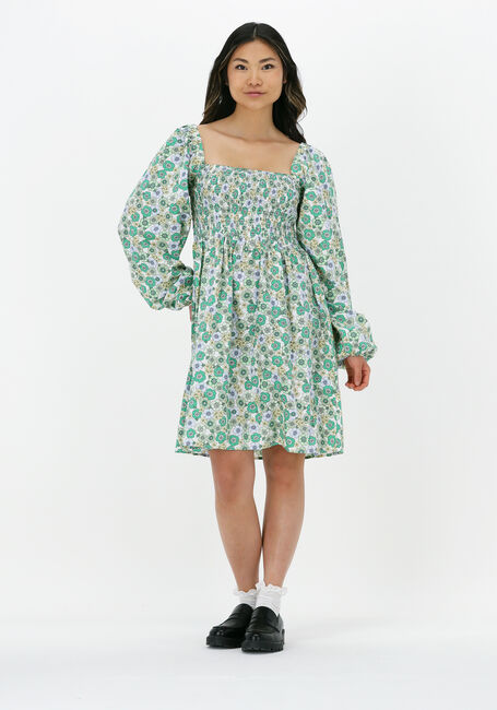 ENVII Mini robe ENLORI LS DRESS AOP 6731 en vert - large