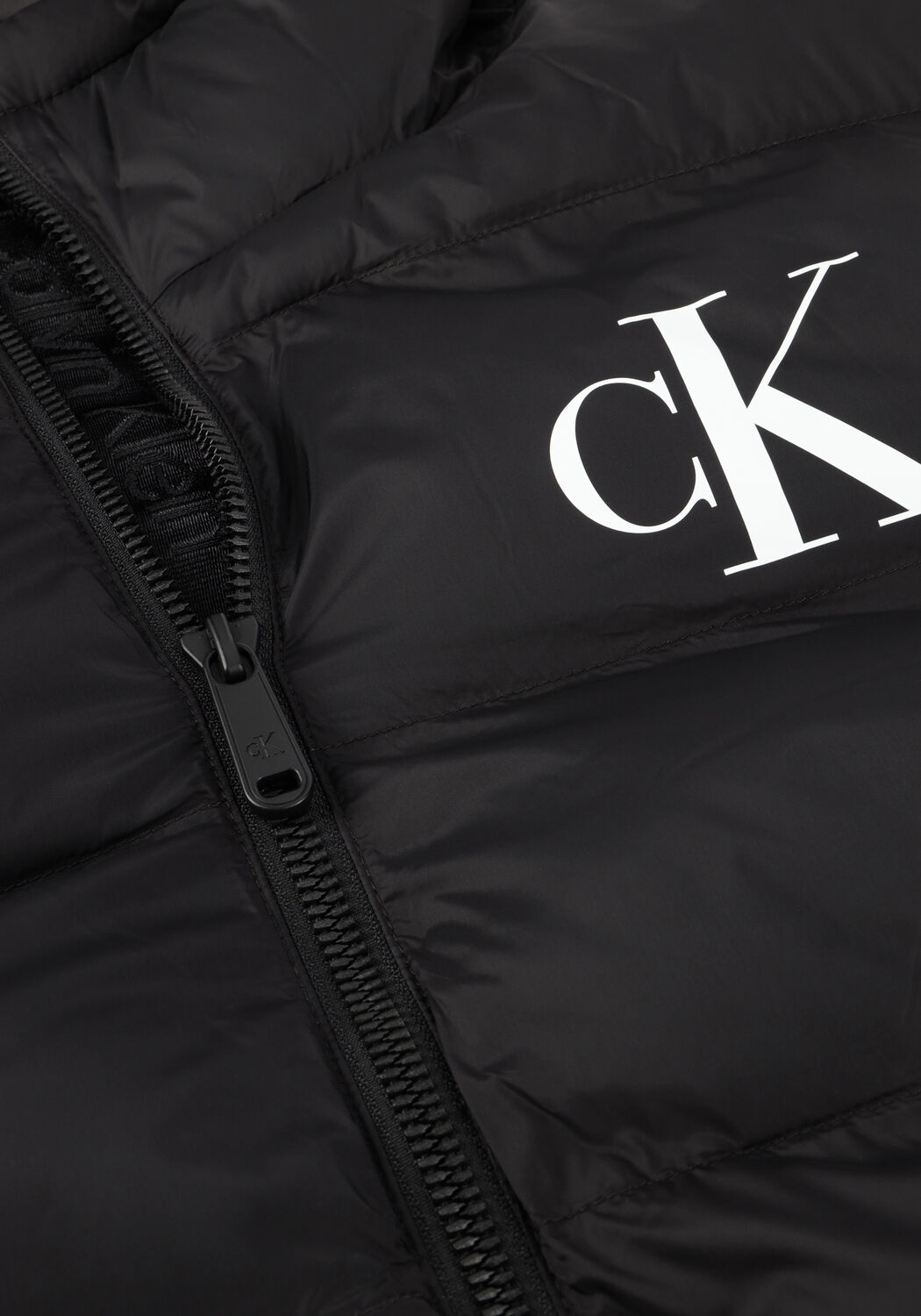 CALVIN KLEIN Veste matelass&eacute; LS NYLON MONGRAM PUFFER JKT en noir - large