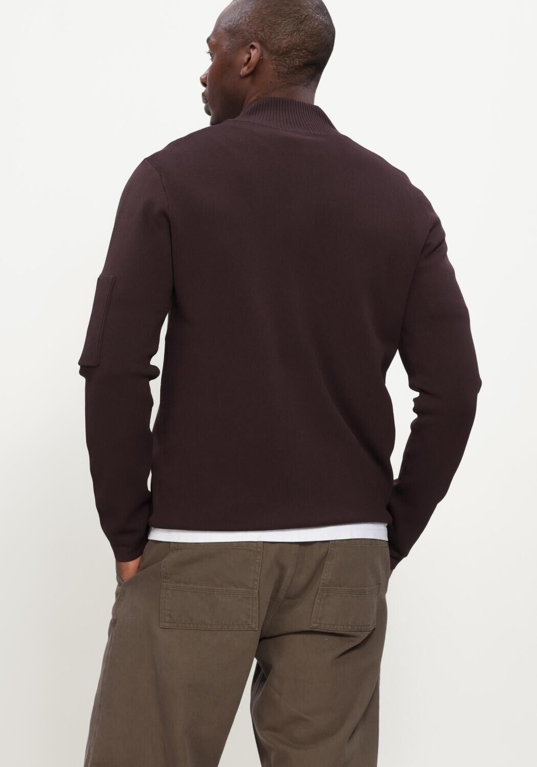 GENTI TURTLE ZIP LS Pulls & Gilets Bordeaux - large