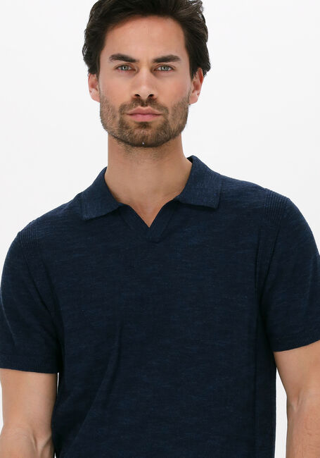 DSTREZZED Polo MERCURY S/S POLO MELANGE SLUB en bleu - large