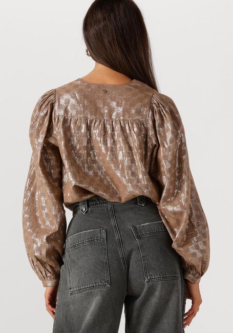 Taupe CIRCLE OF TRUST  CARDI BLOUSE - large