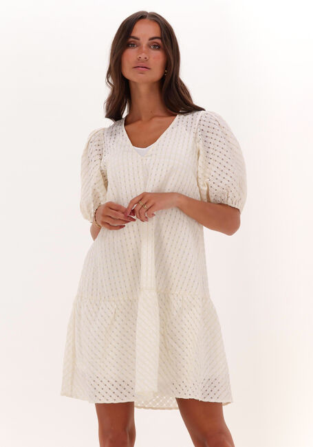 LEVETE ROOM Mini robe SERINA 1 DRESS Crème - large