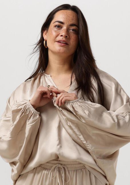RESORT FINEST SATIN BALLOON BLOUSE Blouses en beige - large