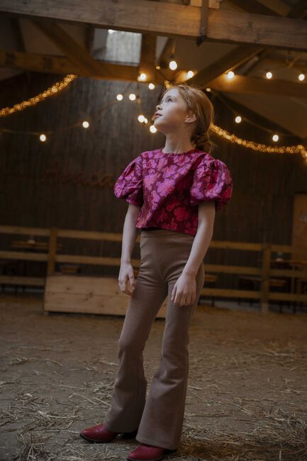 AMMEHOELA Pantalon évasé LIV en rose - large