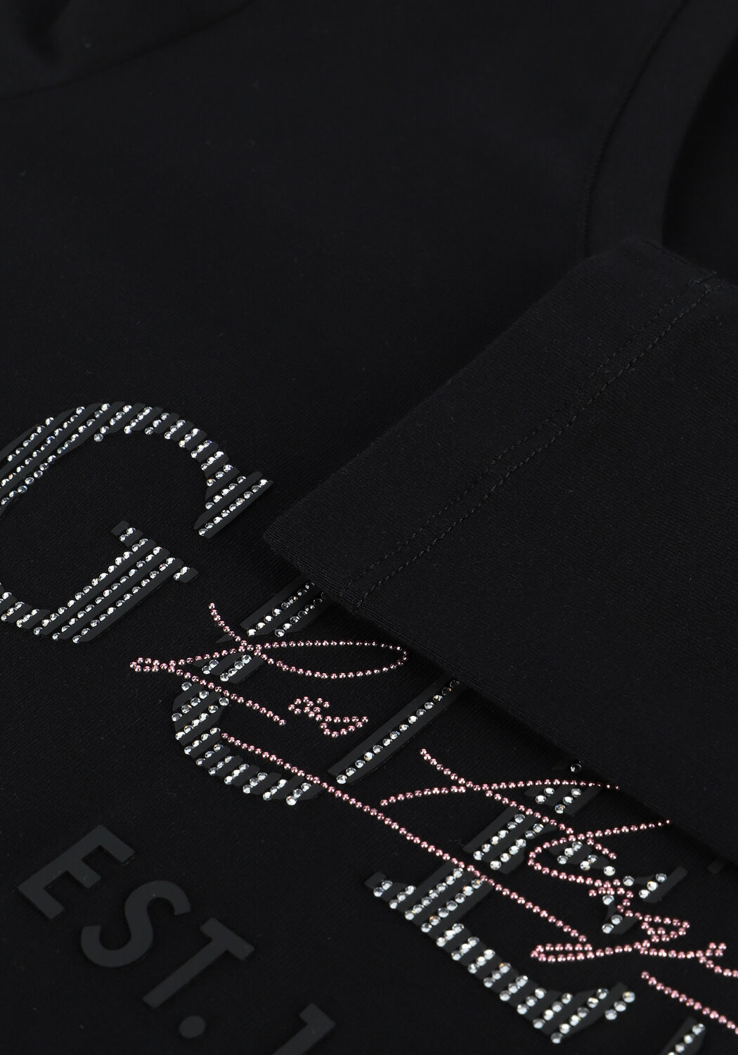 Zwarte GUESS Top SS CN MAIDER TEE - large