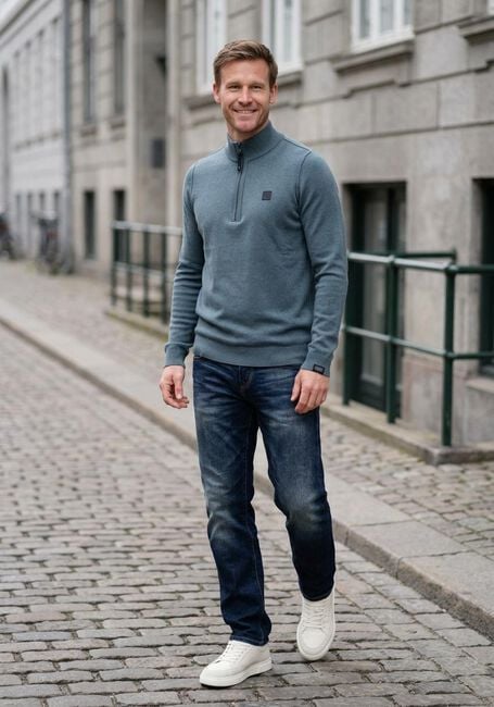 BUTCHER OF BLUE Pull CLIFDEN HALFZIP en gris - large