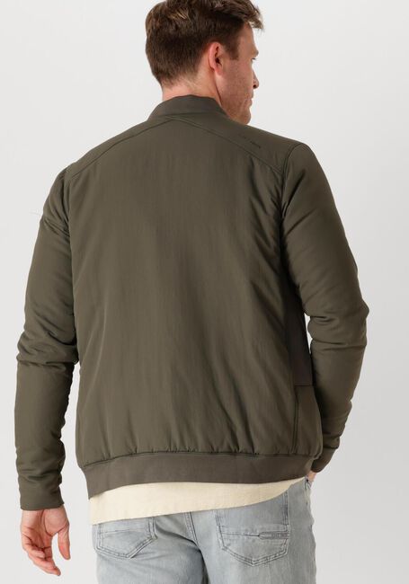 Groene CAST IRON Jack BOMBER JACKET THROTTLE BARKER - large