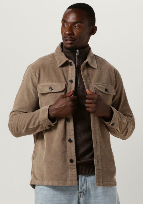 SELECTED HOMME Surchemise SLHLOOSE-DAN CORD OVERSHIRT O en taupe - large