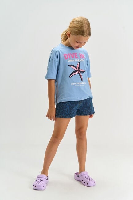 Blauwe THE NEW T-shirt TNTINSLEY - large
