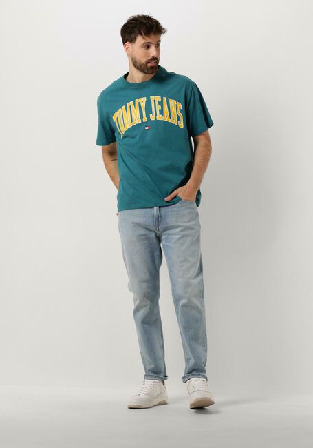 TOMMY JEANS T-shirt TJM REG POPCOLOR VARSITY TEE en vert - large