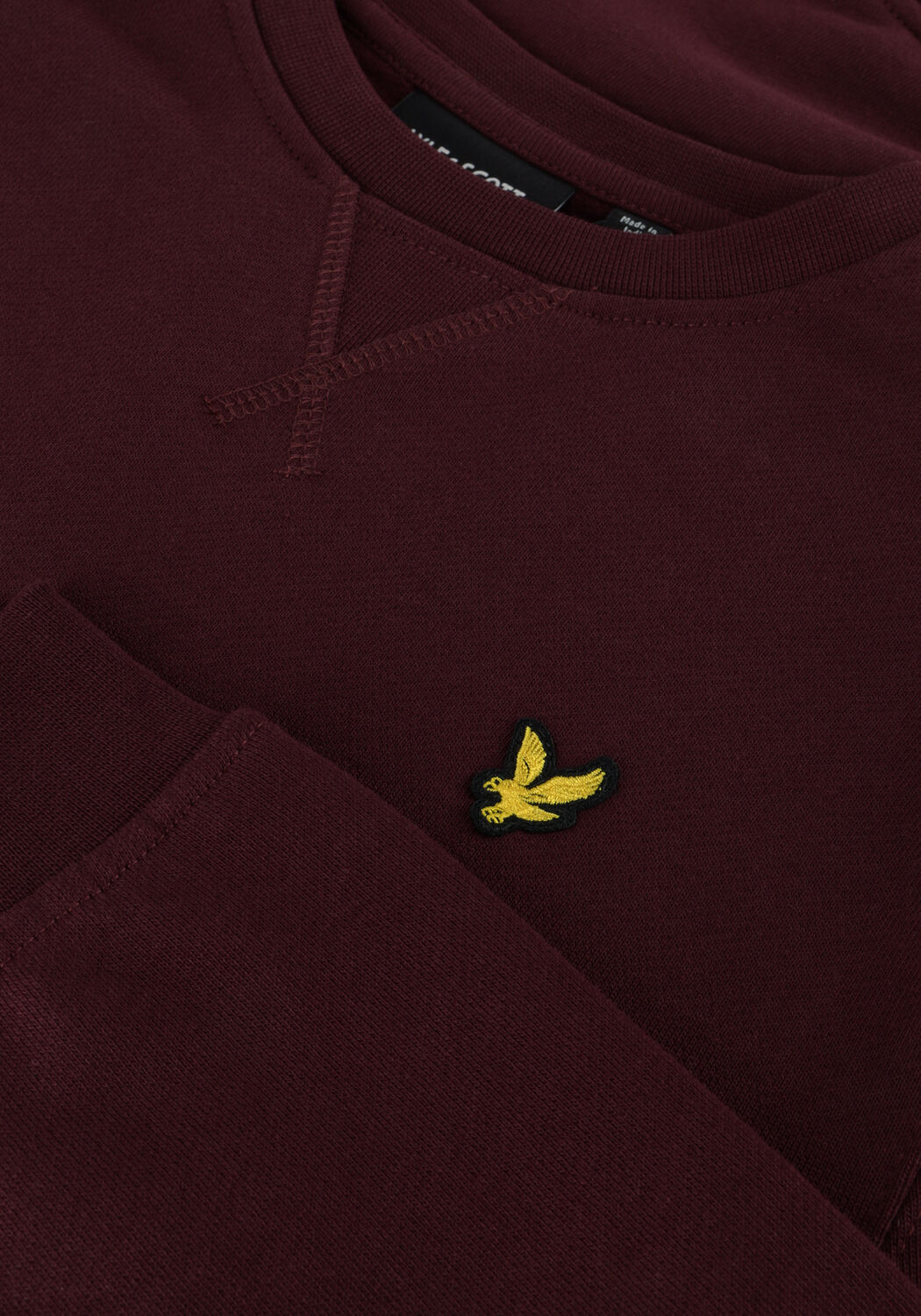 Bordeaux LYLE & SCOTT Sweater BRUSH BACK CREW NECK SWEATSHIRT - large