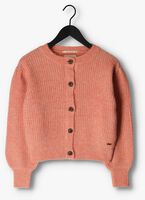 SCOTCH & SODA Gilet KNITTED CREWNECK CARDIGAN WITH PUFFED SLEEVES en rose