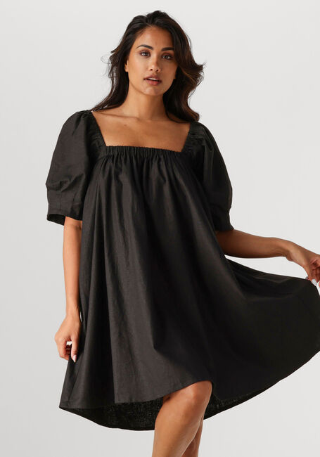 GESTUZ Mini robe ELARAHGZ LINEN SHORT DRESS en noir - large