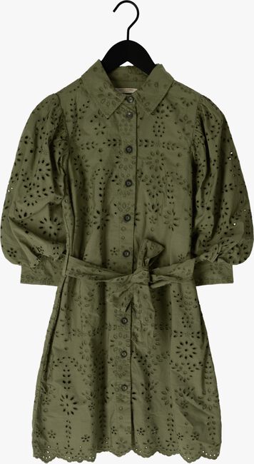 SCOTCH & SODA Mini robe PUFF SLEEVE COTTON MIDI DRESS Olive - large