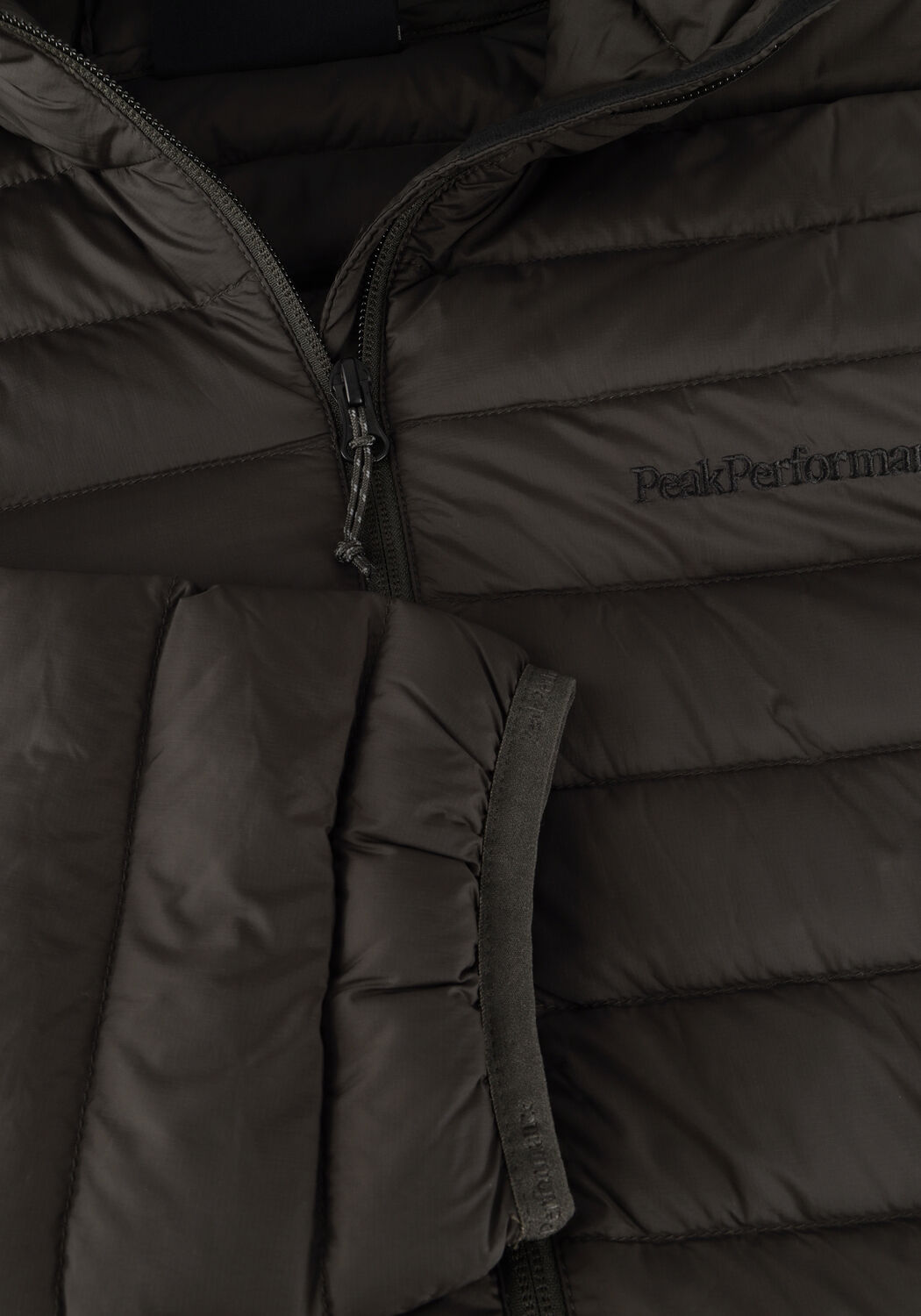 PEAK PERFORMANCE Veste matelass&eacute; M DOWN LINER HOOD JACKET Vert fonc&eacute; - large