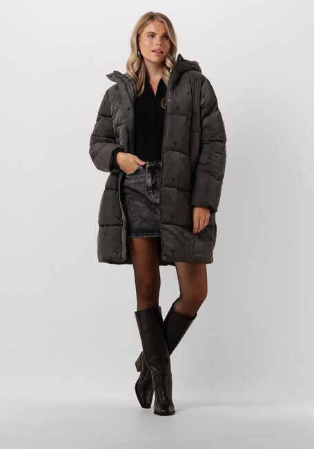 Grijze ALIX THE LABEL Gewatteerde jas LADIES WOVEN BULL PUFFER COAT - large