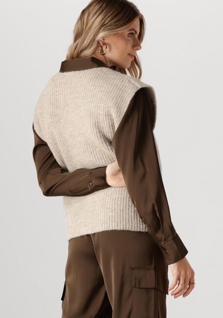 ANOTHER LABEL Pull BILLIE KNITTED VEST en beige - large