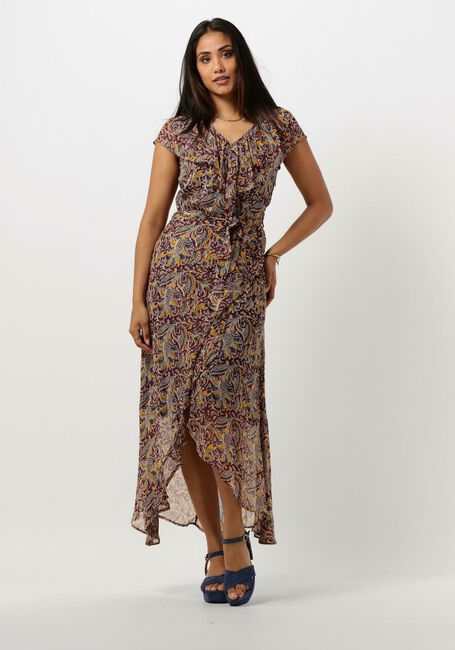 Bruine AAIKO Midi jurk ESMEE ORIENTAL VIS 520 - large