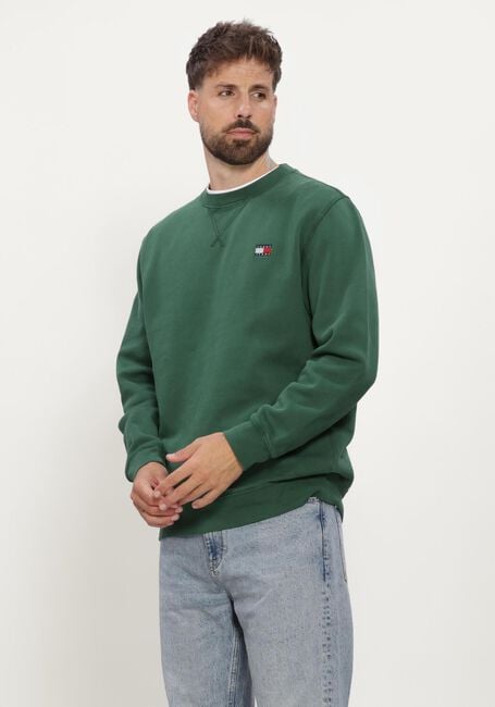 Groene TOMMY JEANS Sweater TJM REG BADGE CREW EXT - large