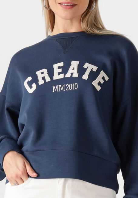 Donkerblauwe MOS MOSH Trui MMCELLI O-LS SWEATSHIRT - large
