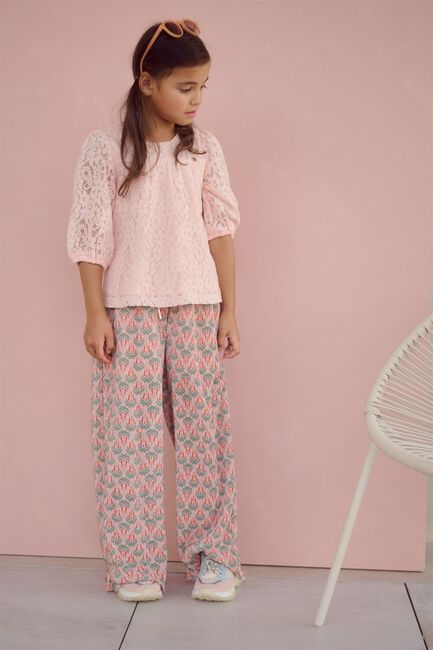 Roze NONO Top TINA LACE TOP WITH PUFFED SLEEVE - large
