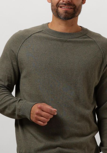 SAINT STEVE Pull PELLE en vert - large