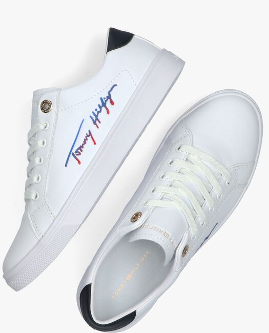 Witte TOMMY HILFIGER Lage sneakers TH SIGNATURE CUPSOLE - large