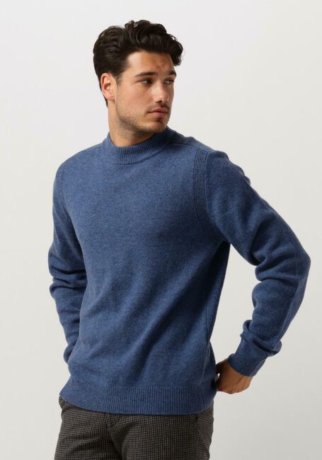 ANERKJENDT Pull AKRICO LAMBSWOOL KNIT en bleu - large