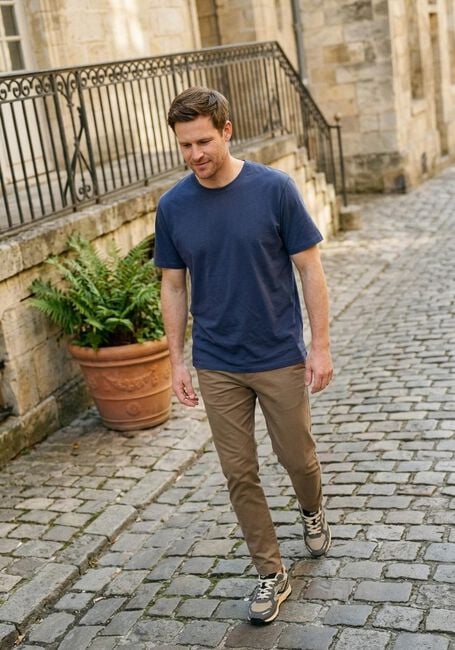 SELECTED MEN T-shirt SLHASPEN SS O-NECK TEE NOOS en bleu - large