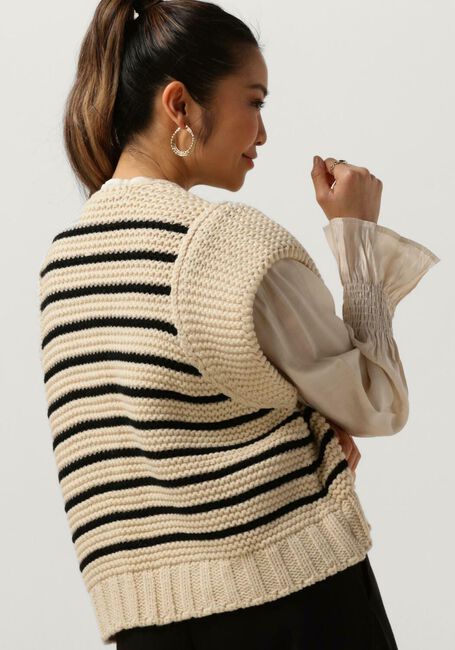 SUMMUM Gilet SLEEVELESS CARDIGAN CHUNKY RIBBLE KNIT Blanc - large
