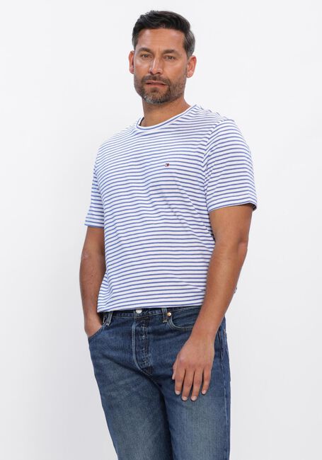 TOMMY HILFIGER T-shirt ESS SEASONAL REG FIT STRIPE TEE en bleu - large