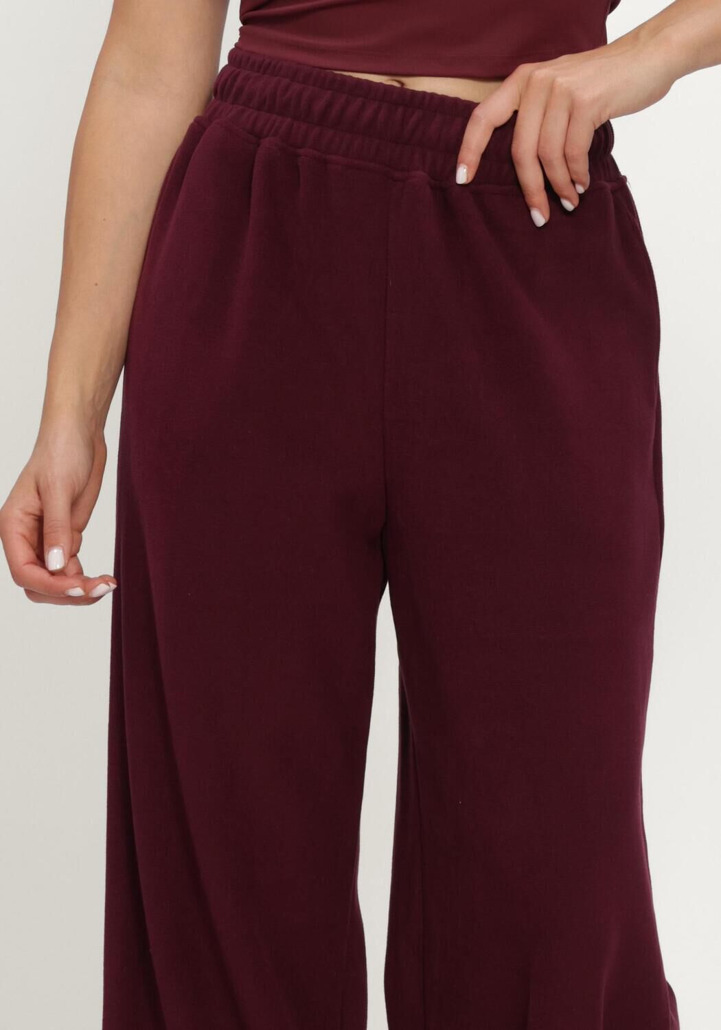 STUDIO AMAYA Pantalon large KORA PANTS Bordeaux - large