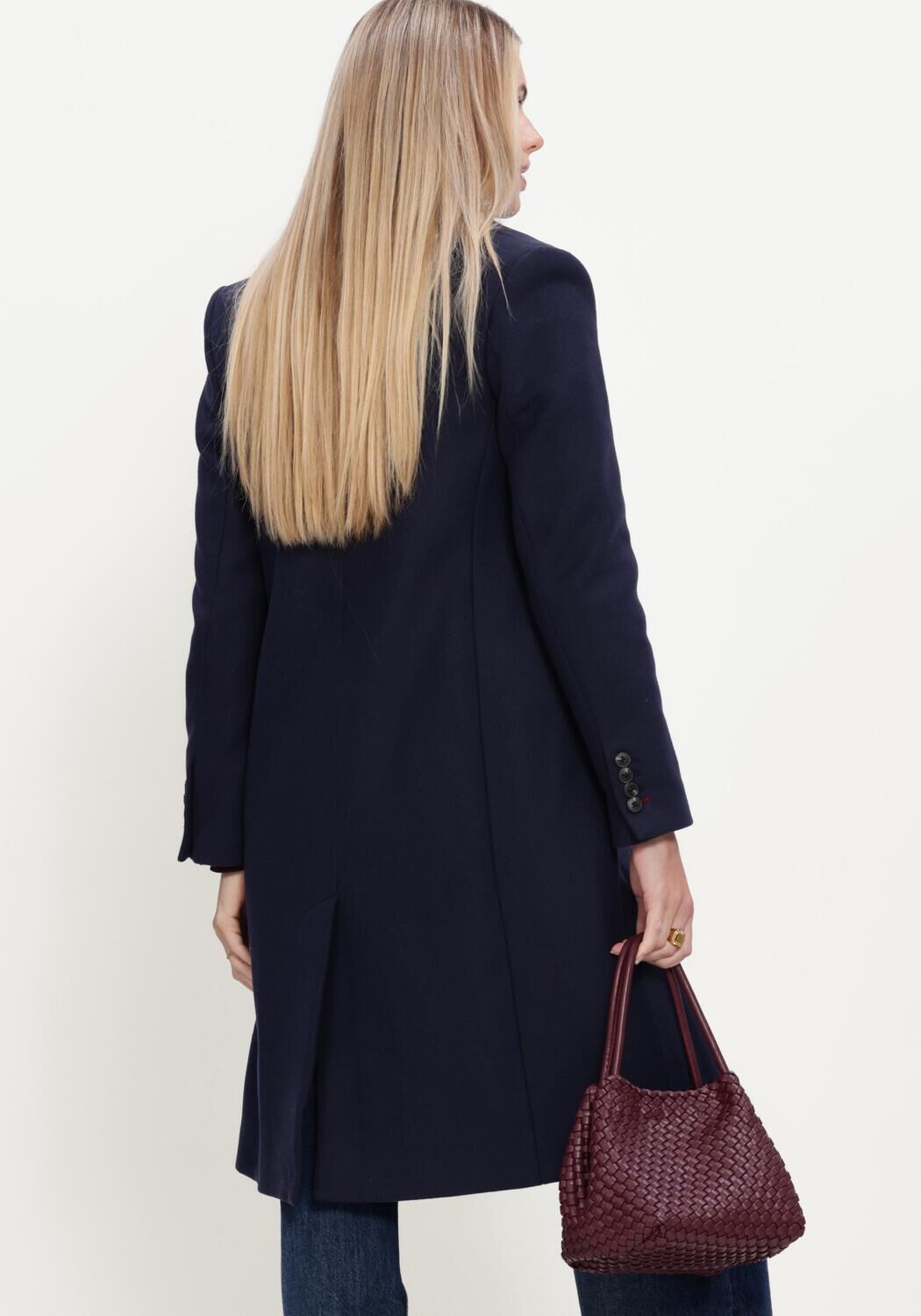 TOMMY HILFIGER Manteau WOOL CLASSIC SB COAT Bleu fonc&eacute; - large