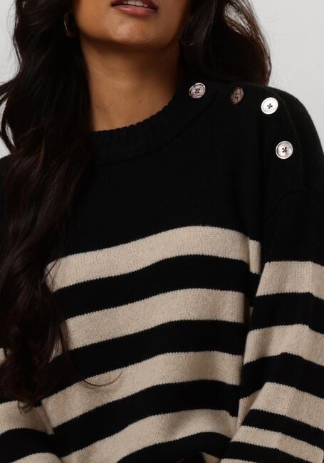 RUBY TUESDAY Pull VIEJE BUTTON SHOULDER PULLOVER en noir - large
