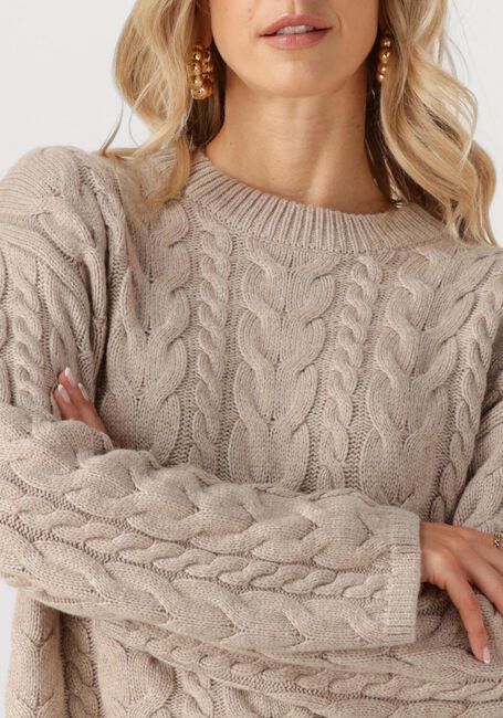 ROUGE EDIT Pull ROUDARLENE LS O-NECK KNIT en beige - large