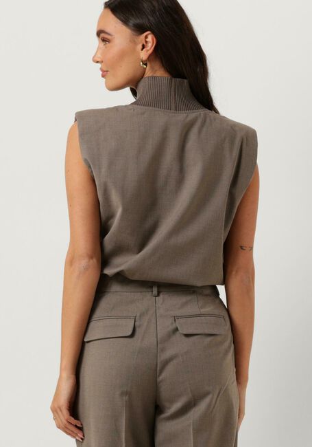 CO'COUTURE Spencer VIDACC RIB TURTLENECK VEST en taupe - large
