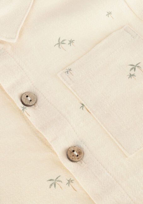 RYLEE + CRU Chemise décontracté COLLARED SHORT SLEEVE SHIRT PALM en beige - large