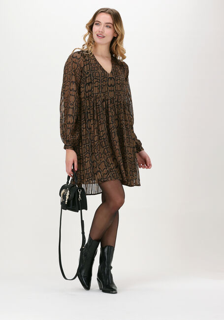 Bruine FREEBIRD Mini jurk EZRA DRESS - large