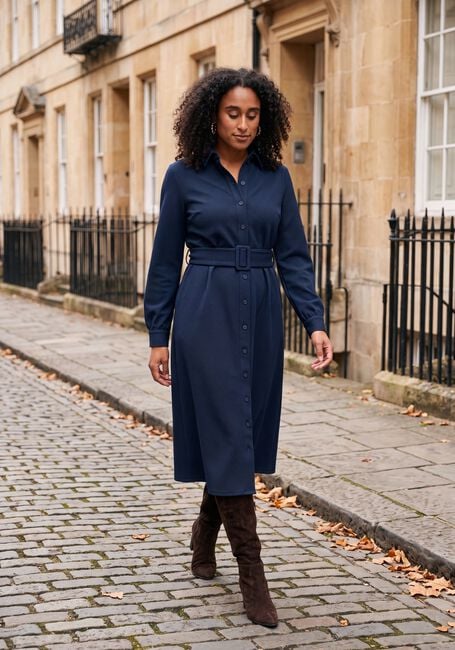 POM AMSTERDAM Robe midi DEMI ETERNAL BLUE Bleu fonc&eacute; - large