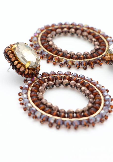 PAULIE POCKET Boucles d'oreilles OVAL STONE EARRINGS en multicolore - large