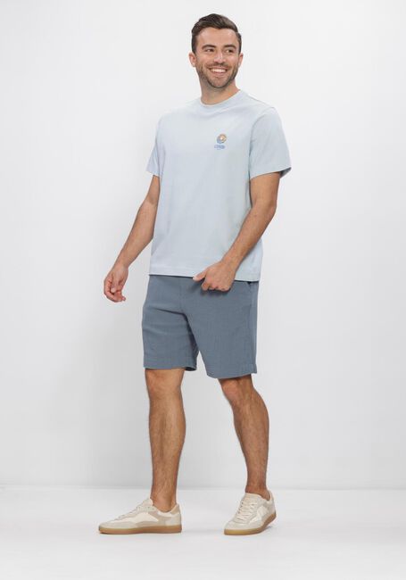 SELECTED MEN SLHMAX GRAPHIC SS O-NECK TEE Polos & T-Shirts en bleu - large