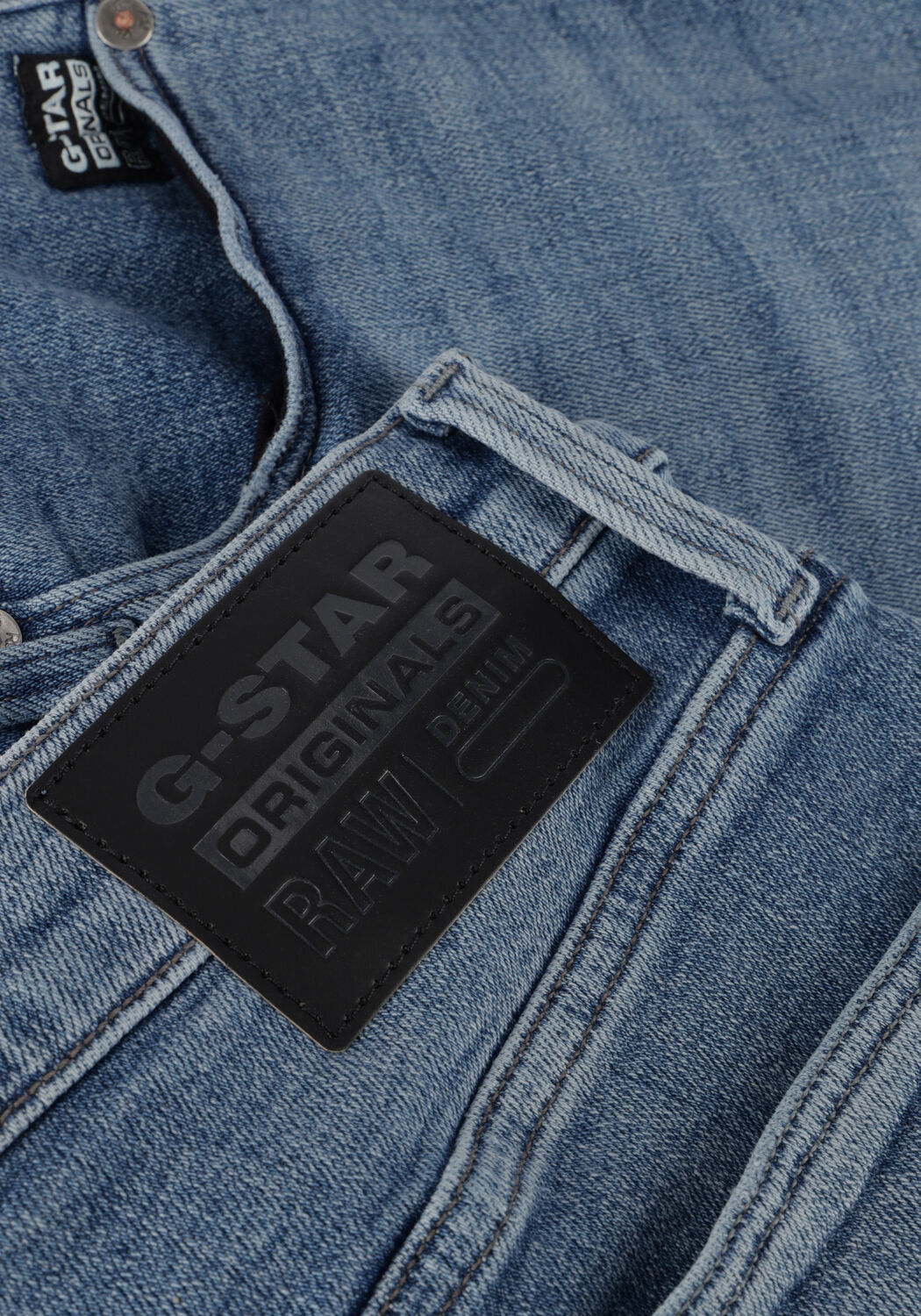 Blauwe G-STAR RAW Jeans 3301 SLIM SHORT - large