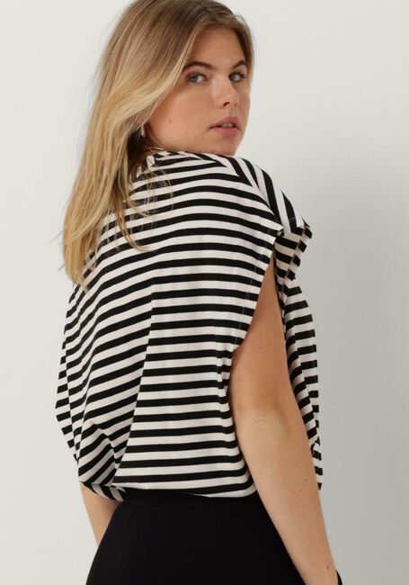 10DAYS Haut TEE STRIPE en noir - large