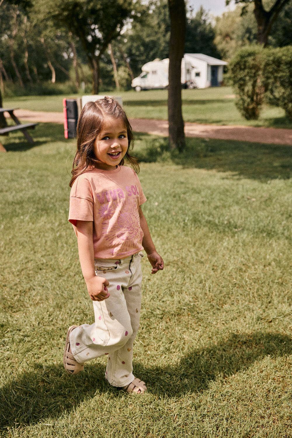 DAILY7 Haut T-SHIRT ARTWORK en orange - large