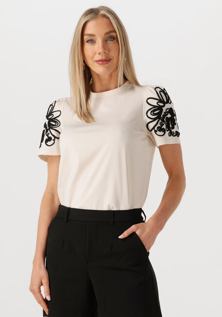 OBJECT T-shirt OBJCAROLINE JOANA SS TOP E DIV en beige - large